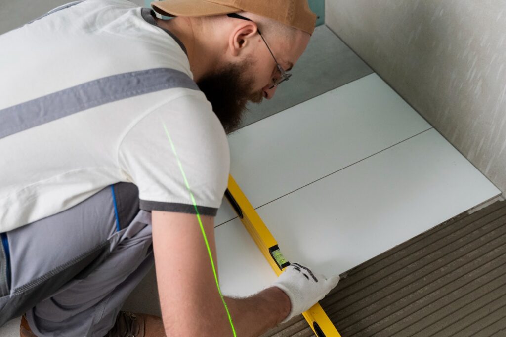 How to Prevent Leaks and Water Damage in Your Home with Silicone Sealing and Caulking 7 tiler at work