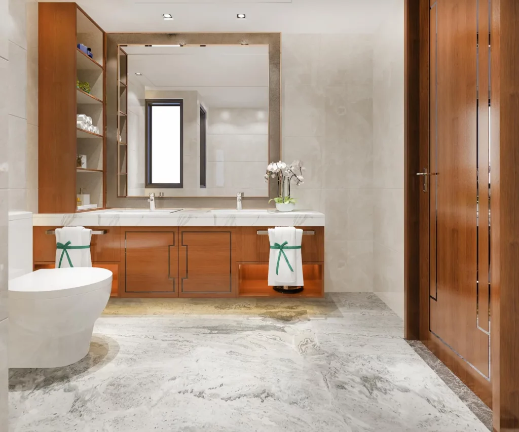 beautifully tiled room