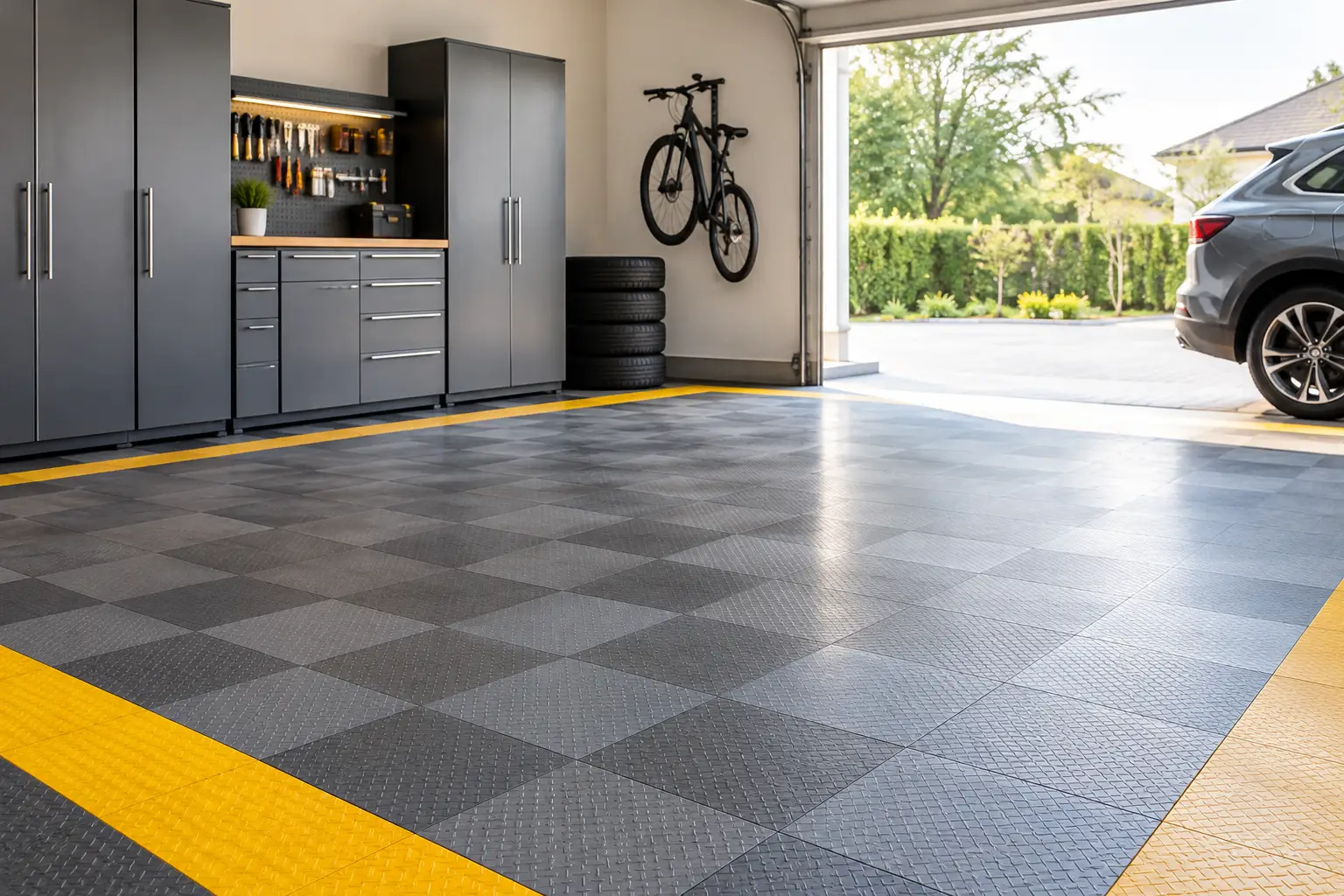 Garage Floor Tiling Ideas That Work Hard